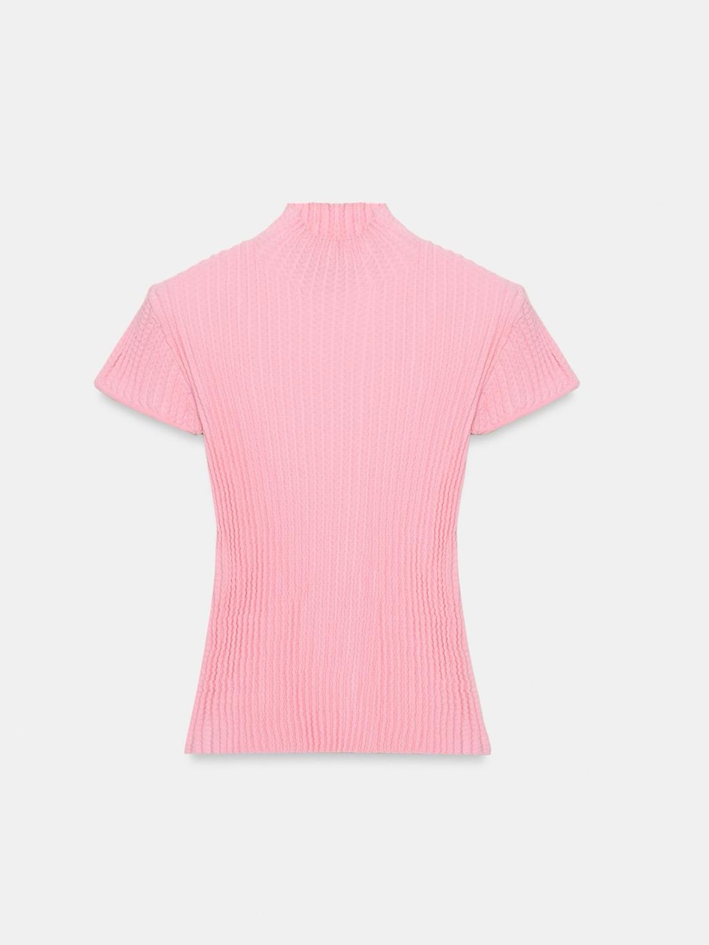 Zara Pink textured knit High-Neck Top small NWT